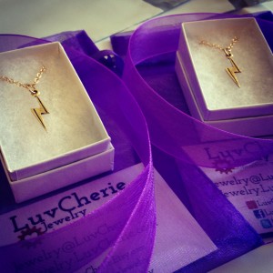 LuvCherie Jewelry packing up orders.